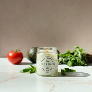 Fresh Basil Scented Soy Wax Candle
