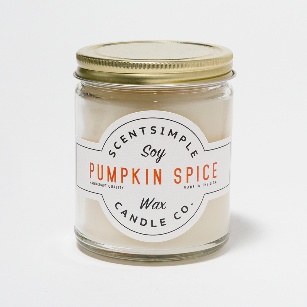 Pumpkin Spice Scented Soy Wax Candle