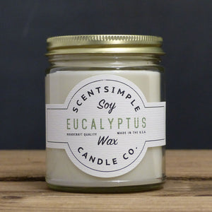 Eucalyptus Scented Soy Wax Candle