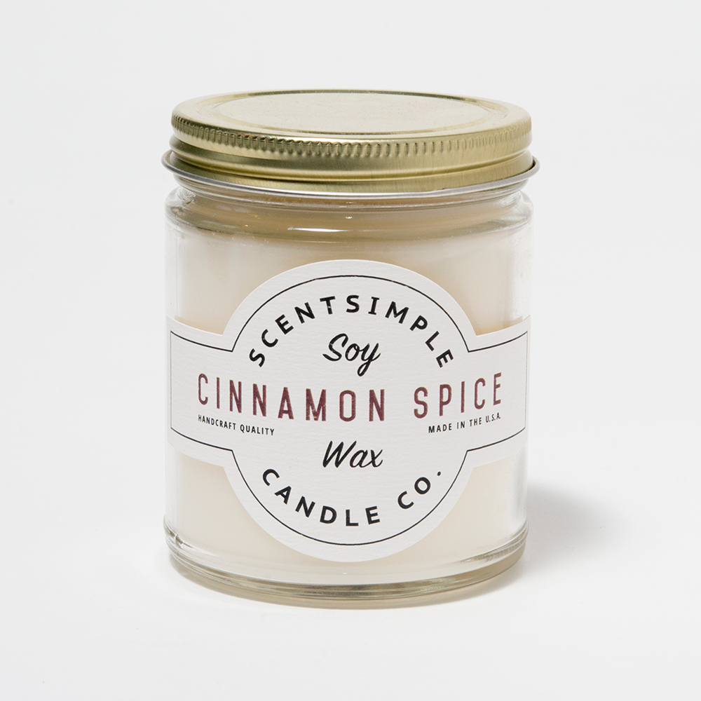 Cinnamon Spice Scented Soy Wax Candle