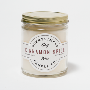 Cinnamon Spice Scented Soy Wax Candle