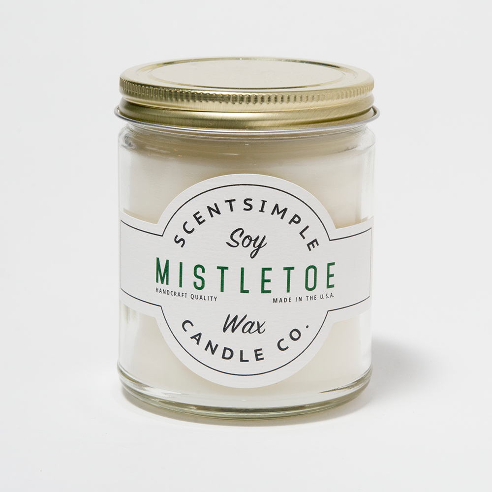 Mistletoe Scented Soy Wax Candle