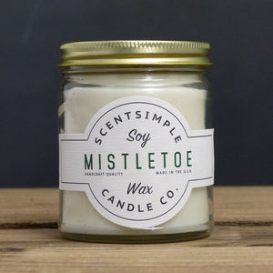 Mistletoe Scented Soy Wax Candle