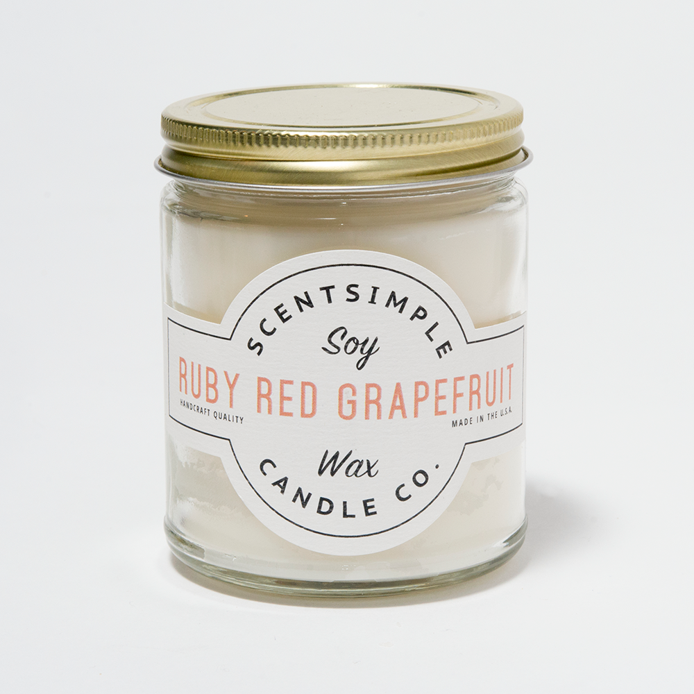 Ruby Red Grapefruit Scented Soy Wax Candle