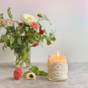 Marigold & Peach Scented Soy Wax Candle